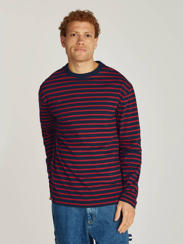 Tommy Jeans pánske červenomodré tričko