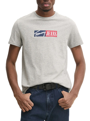 Tommy Jeans pánske šedé tričko