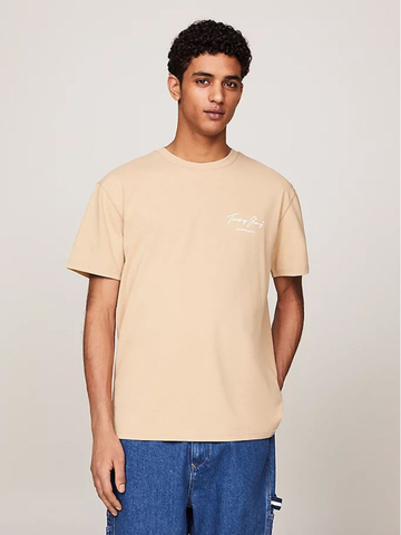 Tommy Jeans pánske béžové tričko
