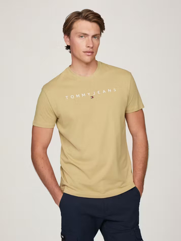 Tommy Jeans pánske béžové tričko