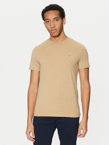 Tommy Jeans pánske béžové tričko