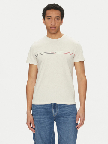 Tommy Jeans pánske krémové tričko