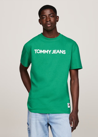 Tommy Jeans pánske zelené tričko