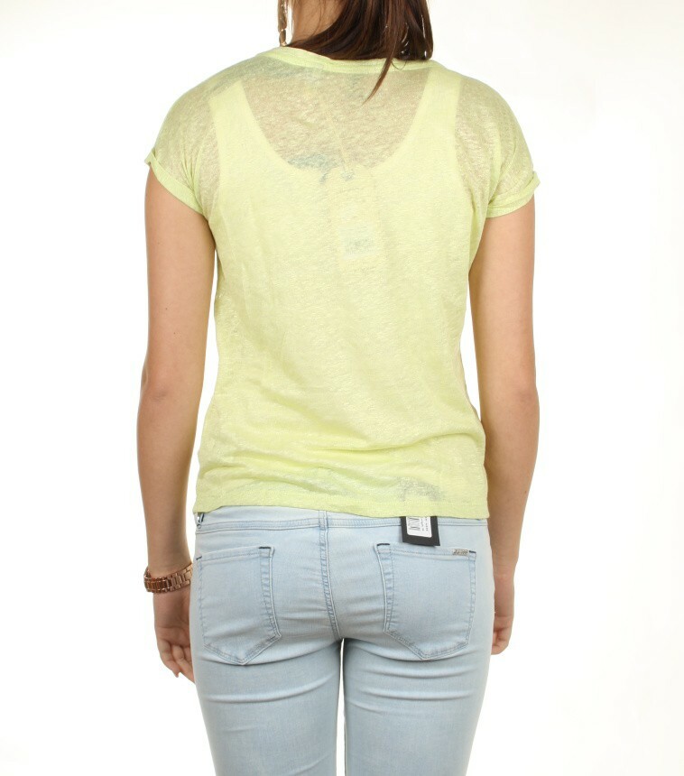 Pepe Jeans dámske zelenkavé tričko Angelina - S (010ACID)