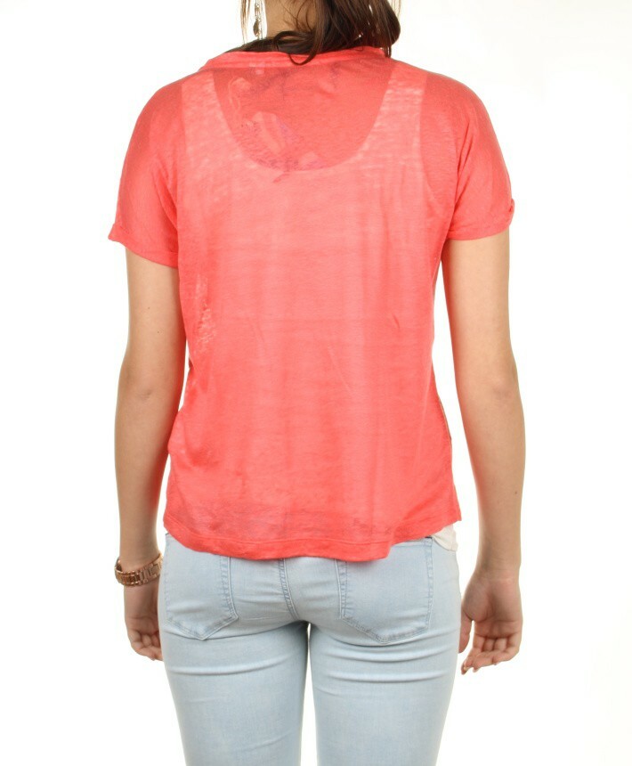Pepe Jeans dámske oranžové tričko Angelina - XS (179CORA)