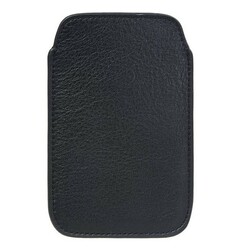 Tommy Hilfiger čierny kožený obal na mobil Bea - OS (990BLAC)