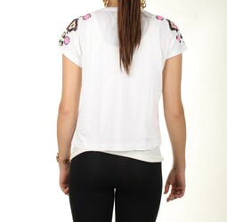 Pepe Jeans dámske biele tričko Colne - S (800WHIT)