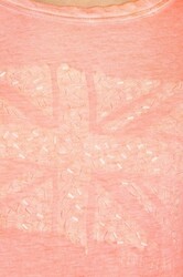 Pepe Jeans dámske neon coral tričko Auburn - XS (143NEON)