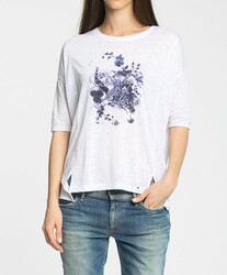 Pepe Jeans dámske biele tričko Lore - XS (800WHIT)