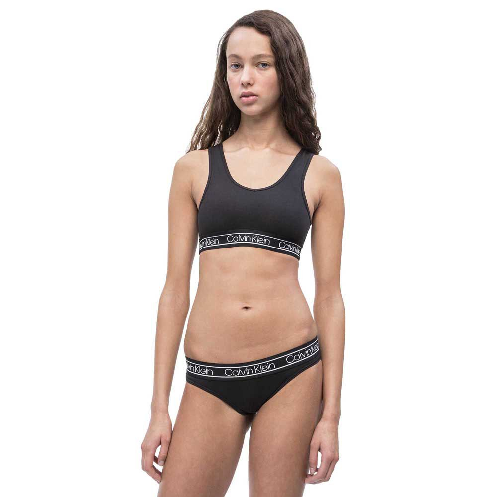 detail Calvin Klein dámska čierna športová podprsenka