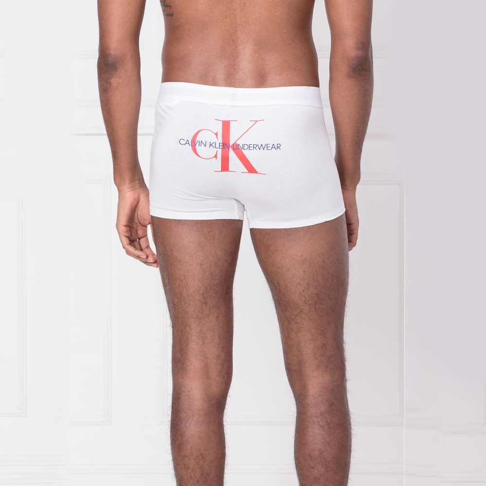 detail Calvin Klein pánske biele boxerky