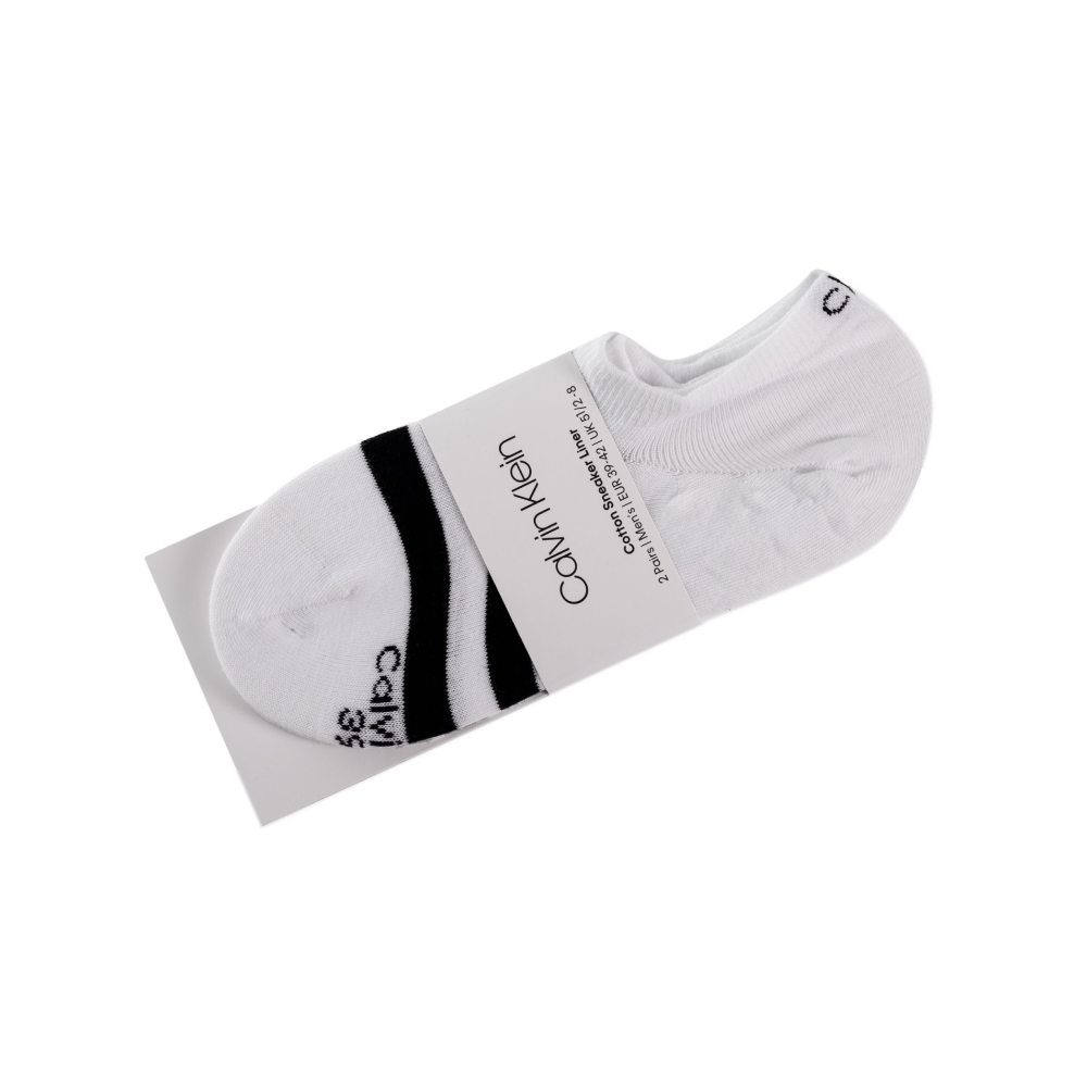 detail Calvin Klein pánske biele ponožky 2 pack