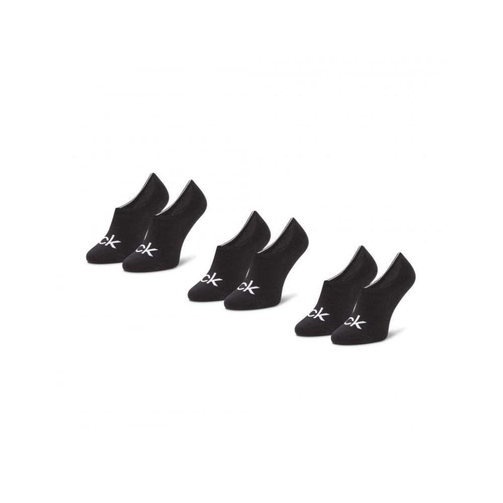 detail Calvin Klein pánske čierne ponožky 3 pack