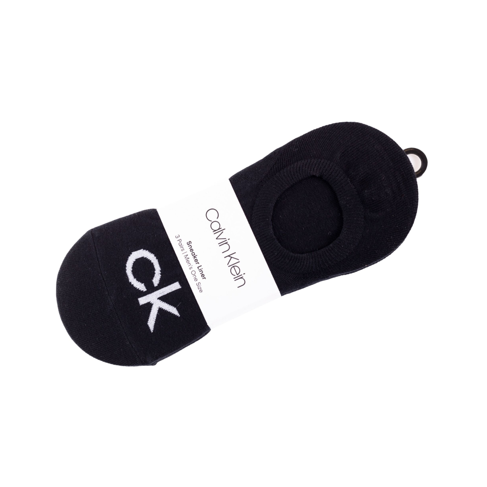 detail Calvin Klein pánske čierne ponožky 3 pack