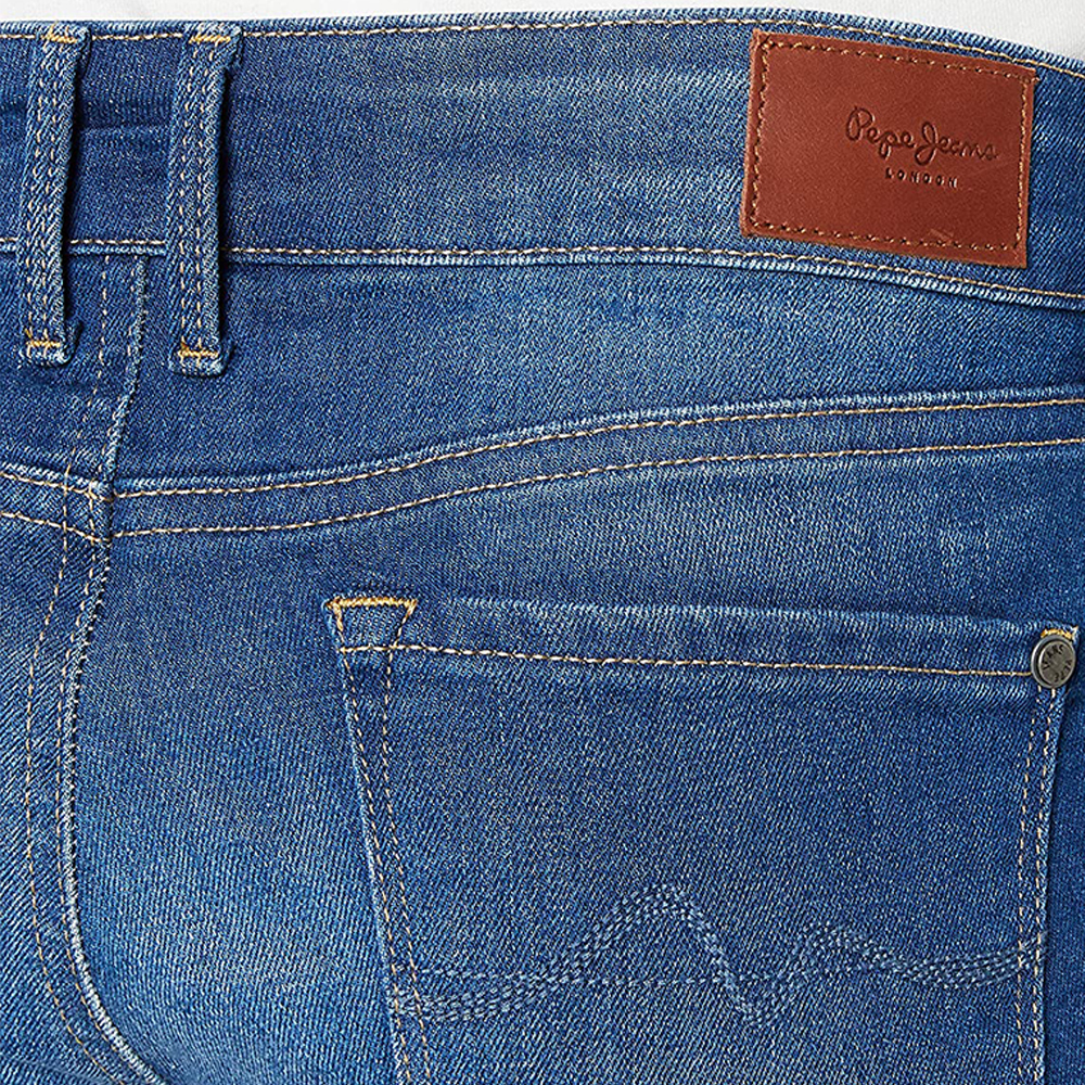 detail Pepe Jeans dámske modré džínsy Soho