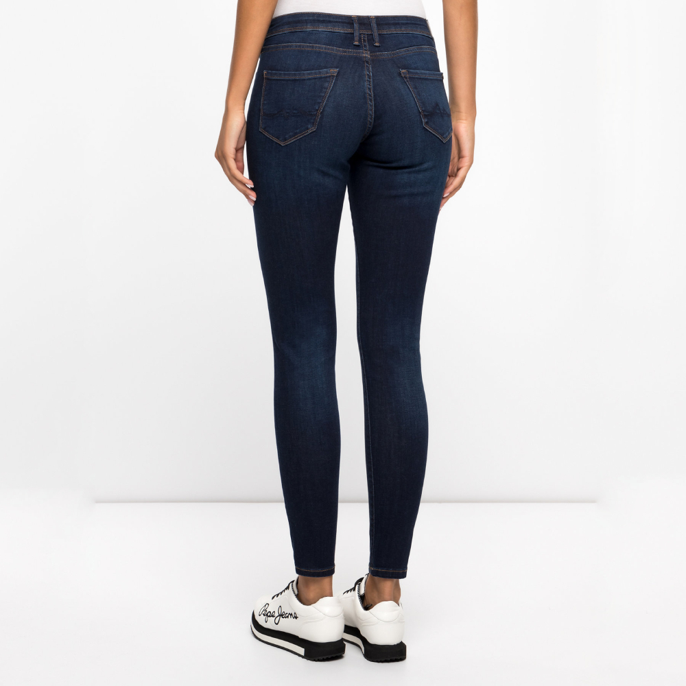 detail Pepe Jeans dámske tmavomodré džínsy Lola