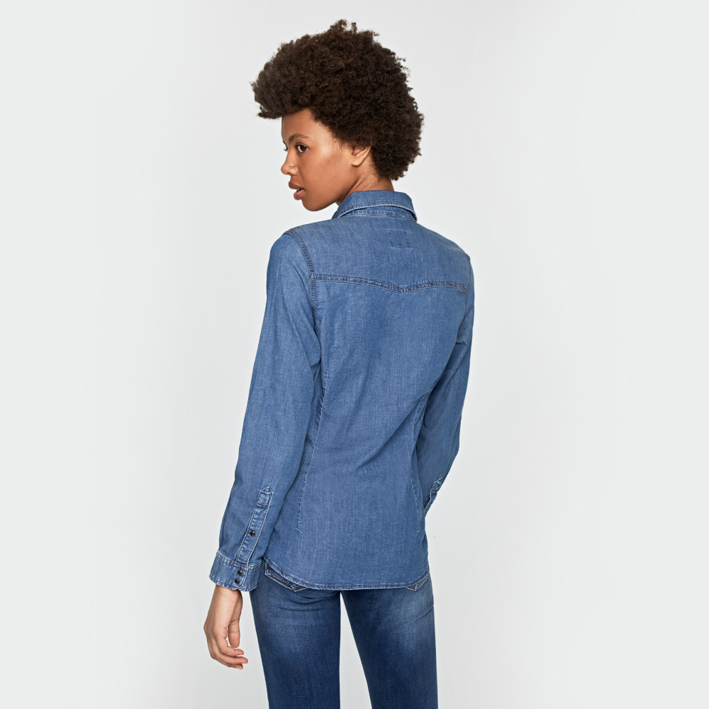 detail Pepe Jeans dámska džínsová košeľa Rosie