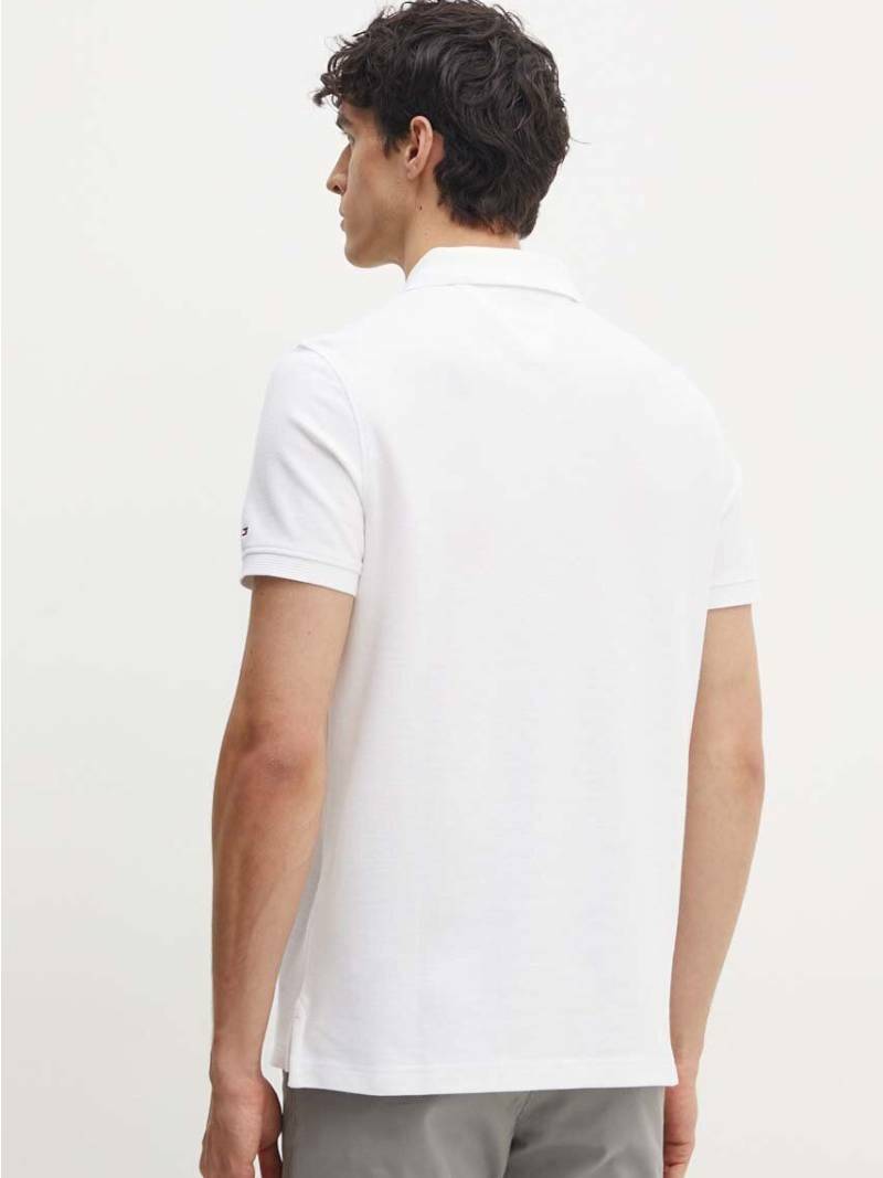 detail Tommy Hilfiger pánske biele polo tričko