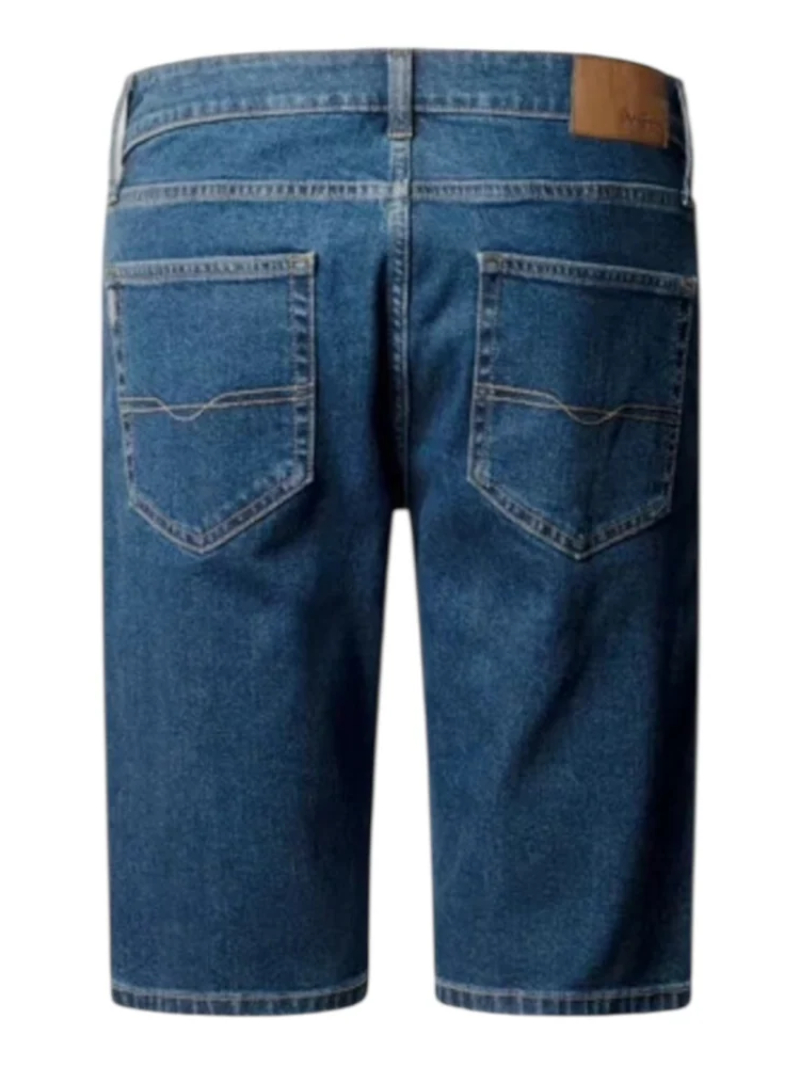 detail Pepe Jeans pánske modré džínsové kraťasy