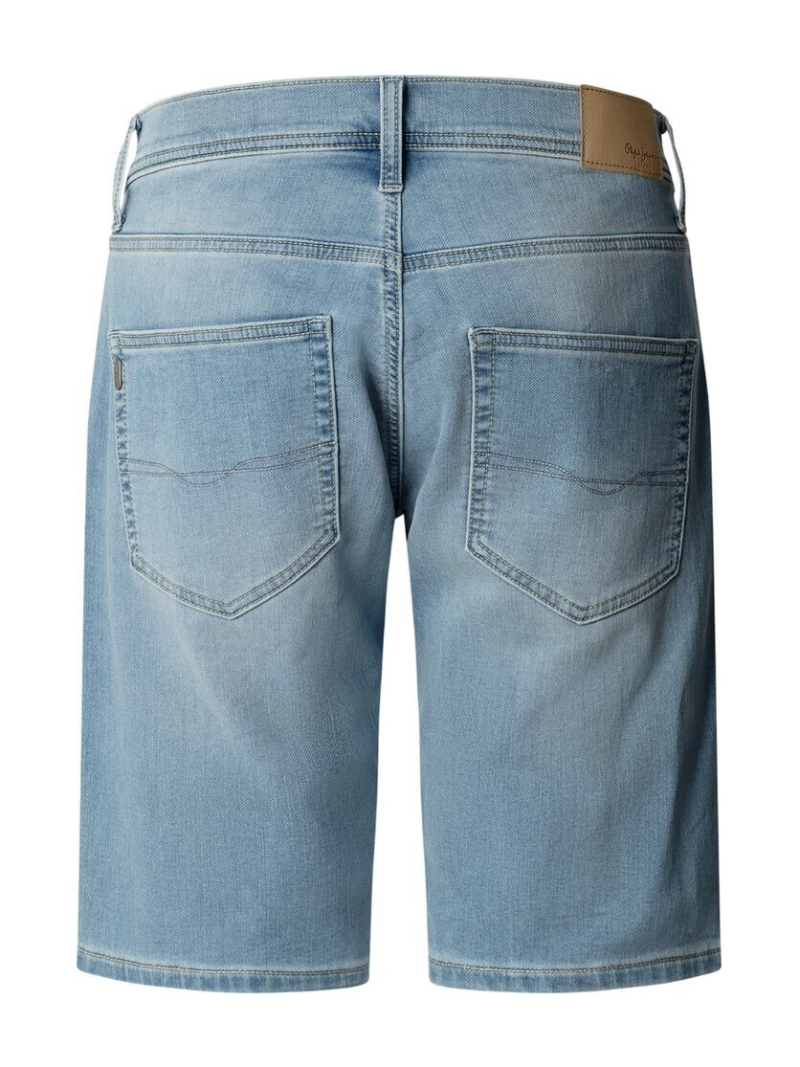 detail Pepe Jeans pánske modré džínsové šortky