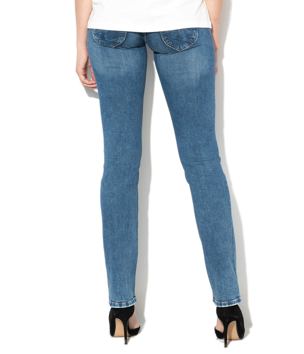 detail Pepe Jeans dámske modré džínsy Venus