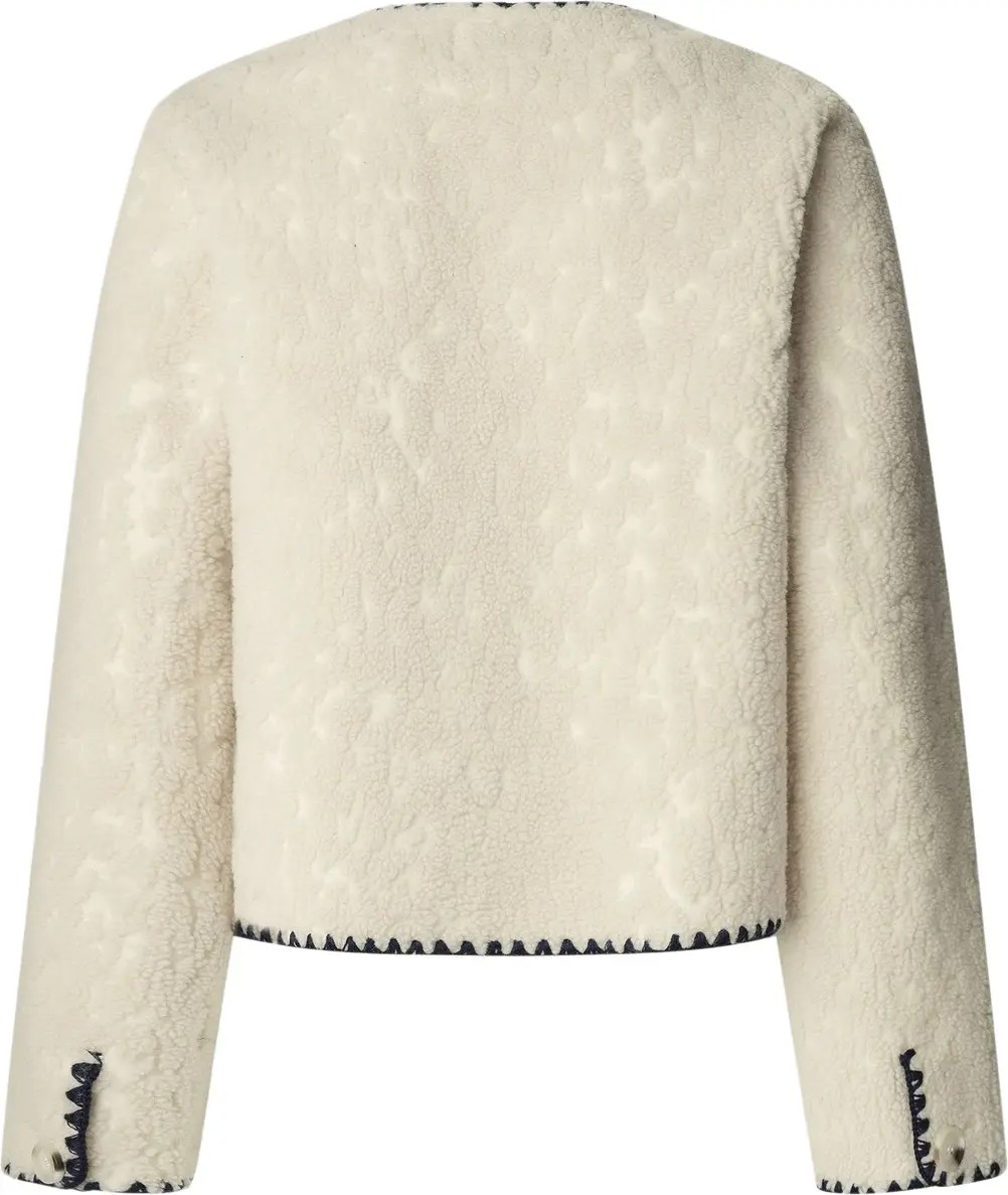 detail Pepe Jeans dámsky krémový ROCCO kabátik