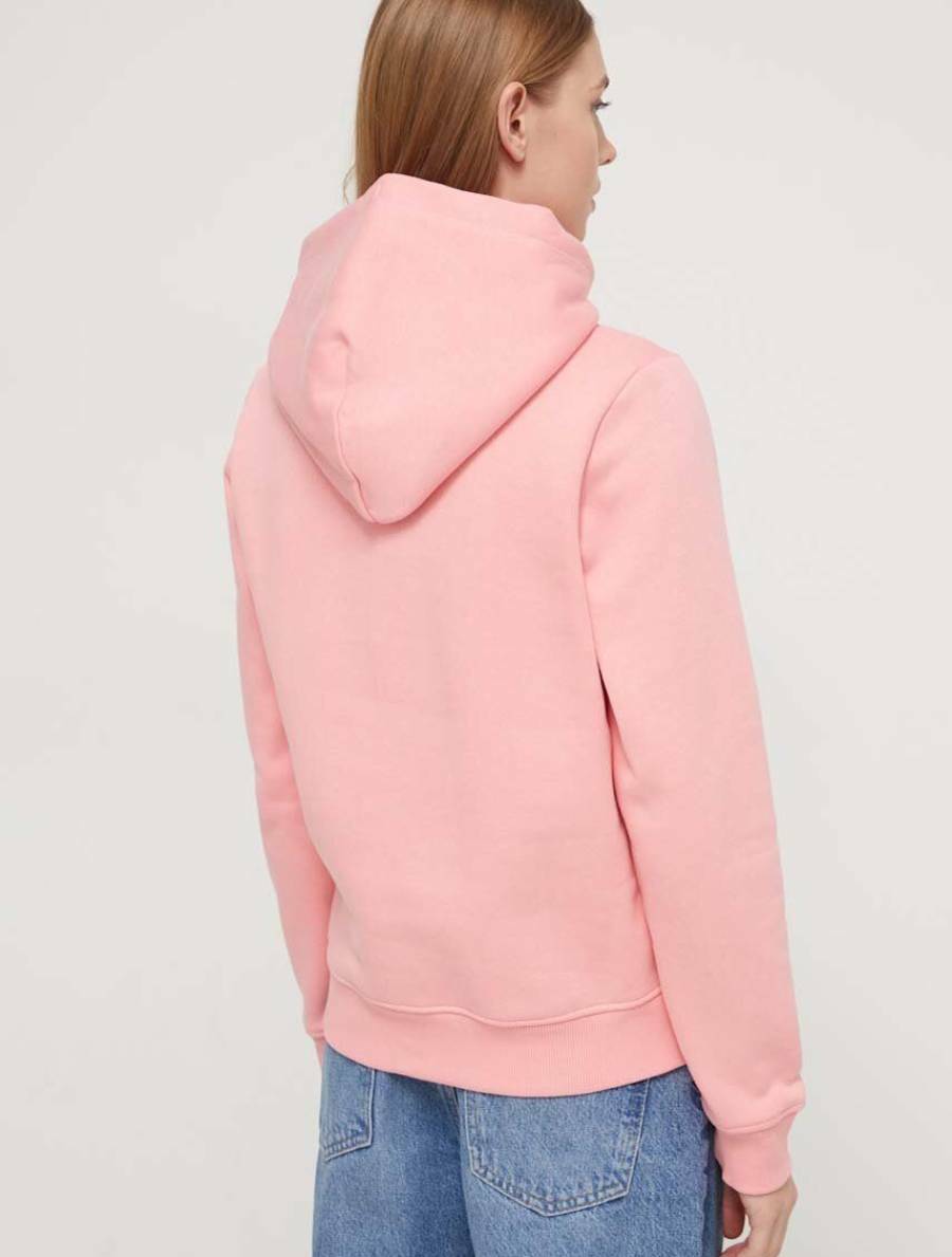 detail Tommy Jeans dámska ružová mikina