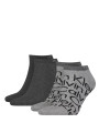 detail Calvin Klein pánske šedé ponožky 2 pack