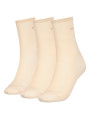 detail Calvin Klein dámske béžové ponožky 3 pack
