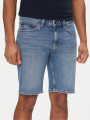 detail Tommy Jeans pánske modré džínsové šortky