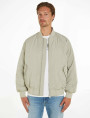 detail Tommy Jeans pánsky šedo-zelený bomber