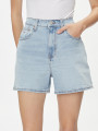 detail Tommy Jeans dámske modré džínsové šortky