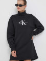 detail Calvin Klein dámske krémové teplákové šaty
