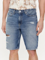 detail Calvin Klein pánske modré džínsové šortky