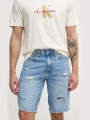 detail Calvin Klein pánske modré džínsové šortky