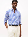 detail Tommy Hilfiger pánska pruhovaná košeľa Poplin