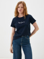 detail Pepe Jeans dámske tmavo modré tričko Lorette