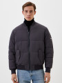 detail Pepe Jeans pánska šedá bunda bomber