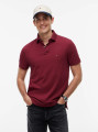 detail Tommy Hilfiger pánske vínové polo tričko