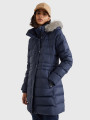 detail Tommy Hilfiger dámsky tmavomodrý kabát TYRA