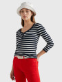 detail Tommy Hilfiger dámske pruhované tričko