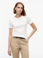 detail Tommy Hilfiger dámske biele tričko