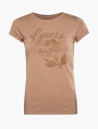 detail Guess dámske hnedé tričko