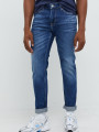 detail Tommy Jeans pánske modré džínsy AUSTIN SLIM
