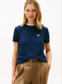 detail Tommy Hilfiger dámske tmavo modré tričko