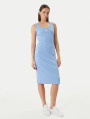 detail Calvin Klein dámske modré šaty