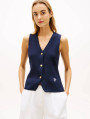 detail Tommy Hilfiger dámska modrá vesta