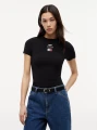 detail Tommy Hilfiger dámske čierne tričko