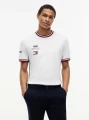detail Tommy Hilfiger pánske biele tričko