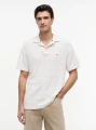 detail Tommy Hilfiger pánske krémové polo tričko